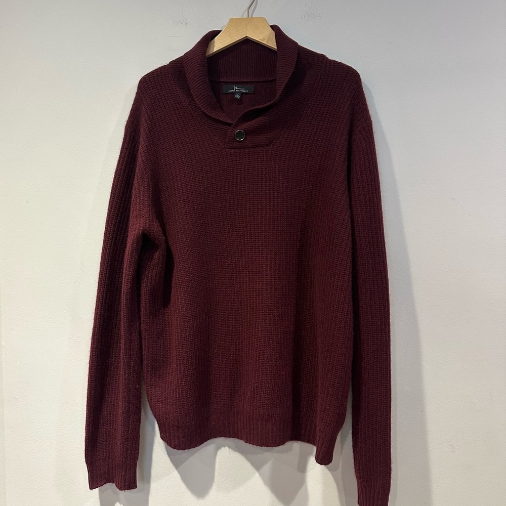 Marc Anthony 100 % Cashmere Cowl Neck Men's Burgundy Sweater